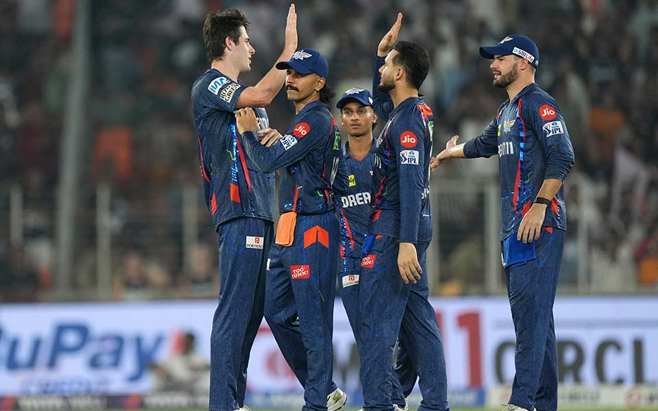 IPL 2025, Match 64: LSG's players celebrating a wicket
