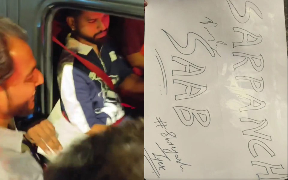WATCH - Shreyas Iyer's signed 'Sarpanch Saab' poster for a fan before Mumbai T20 game goes viral