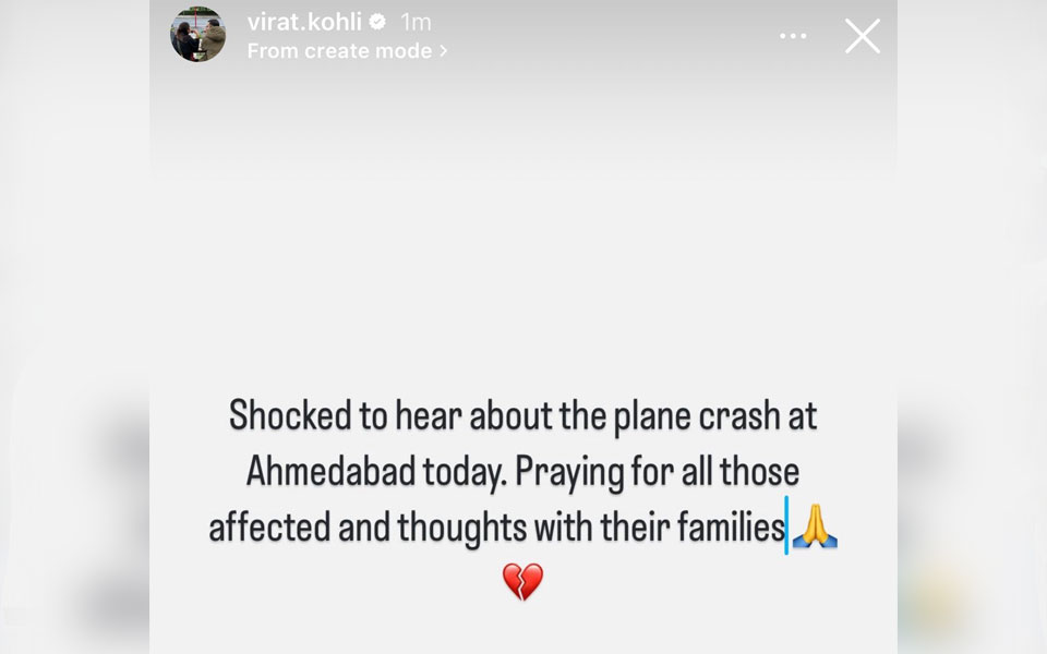 Virat Kohli Insta Story